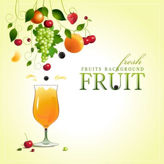 Creative fruit background vector graphic 03 free download
