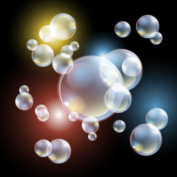 Beautiful bubbles background illustration vector 02 Vector Background