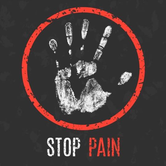 stop pain sign vector free download