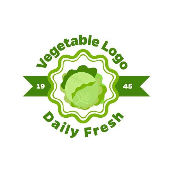 Fresh vegetables logo design vector 01 free download