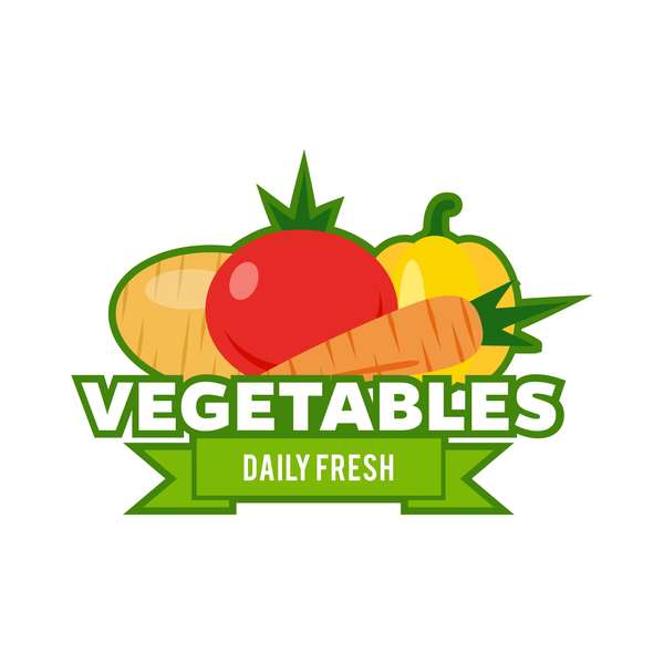 Fresh vegetables logo design vector 06 free download