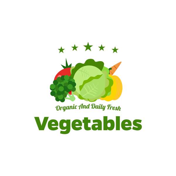 Fresh vegetables logo design vector 07 free download