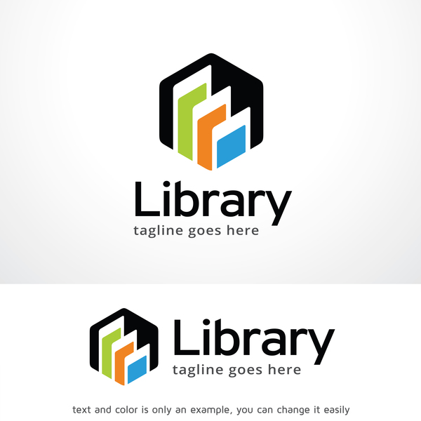 Library logo design vector free download
