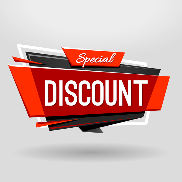 Discount Banner design vector free download