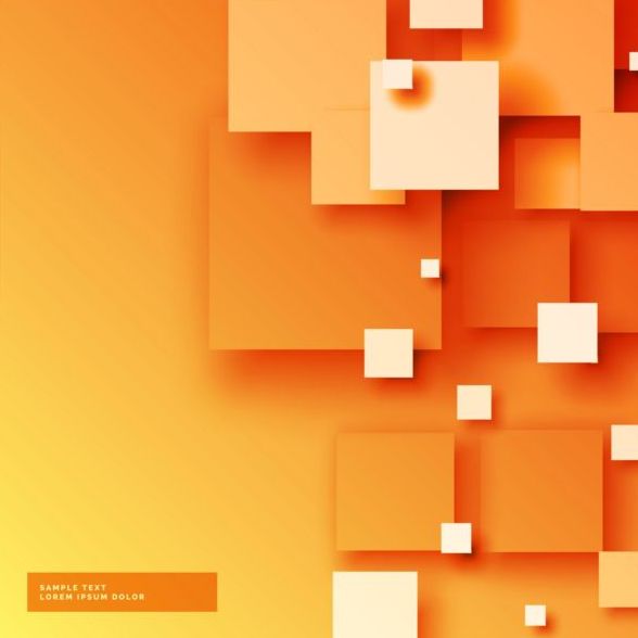 Orange modern abstract background vector free download