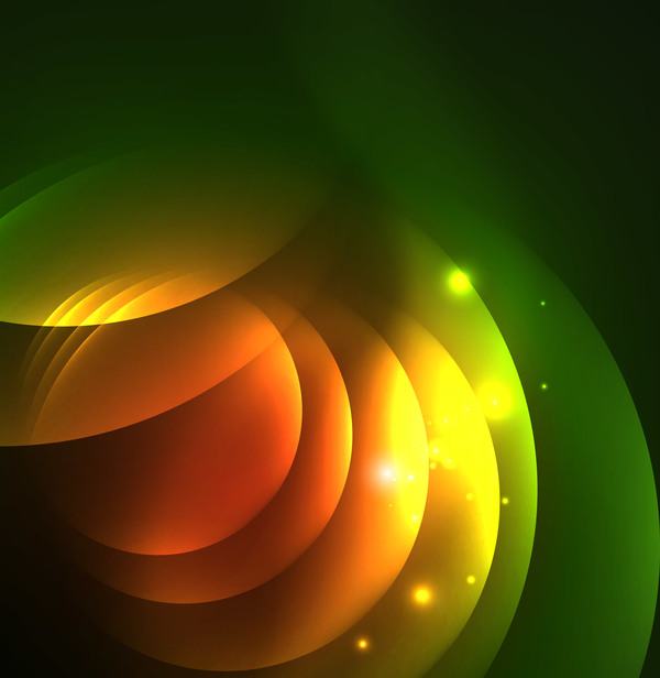 Green light effect abstract background vector 01 free download