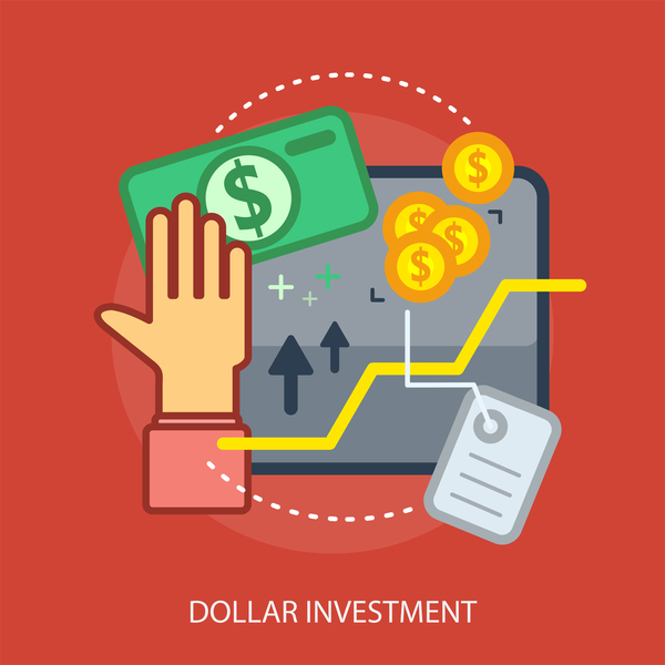 Dollar Investment Conceptual Design vector free download