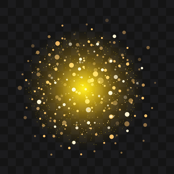 Golden light effect illustration vector 01 free download
