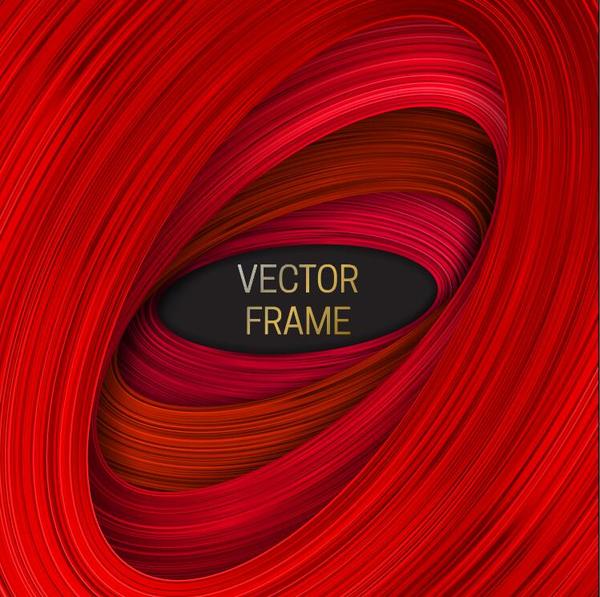 Red abstract frame vector material free download