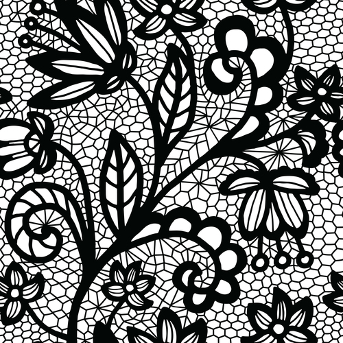 Black lace pattern vector design 08 free download