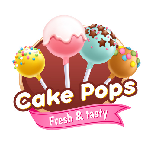 Cake pops labels vectors free download