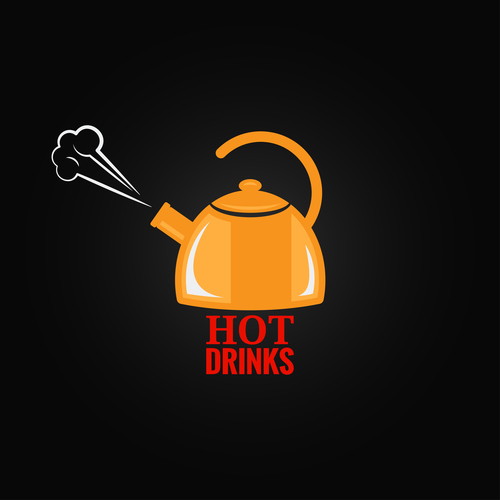 Hot drinks logo vector material free download