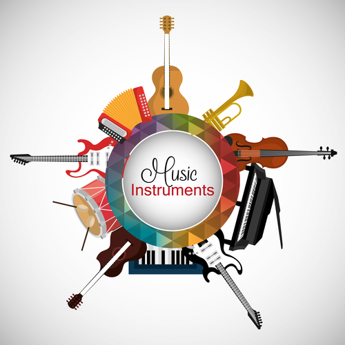 Music Instruments frame vector material free download