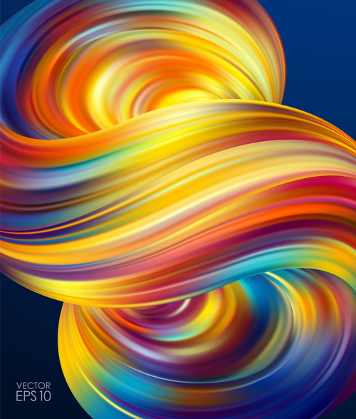 Color flow wave abstract background vector 07 free download