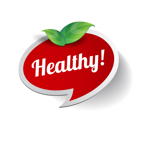 Healthy label vector free download
