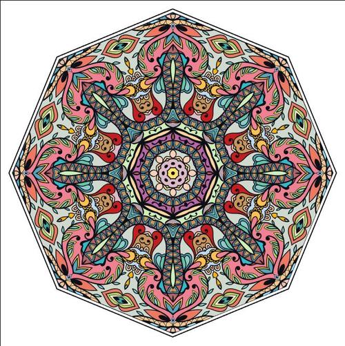 Geometric pattern ornament mandala vector free download