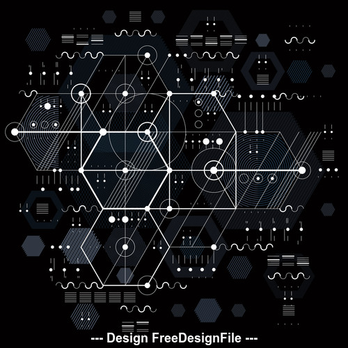 Black background white lines background vector free download