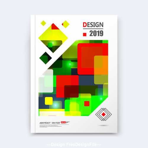 Colorful abstract background brochure design vector free download