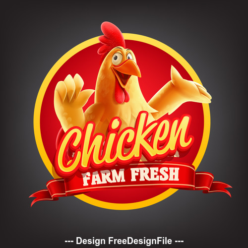 Farm chicken illustrations vector free download