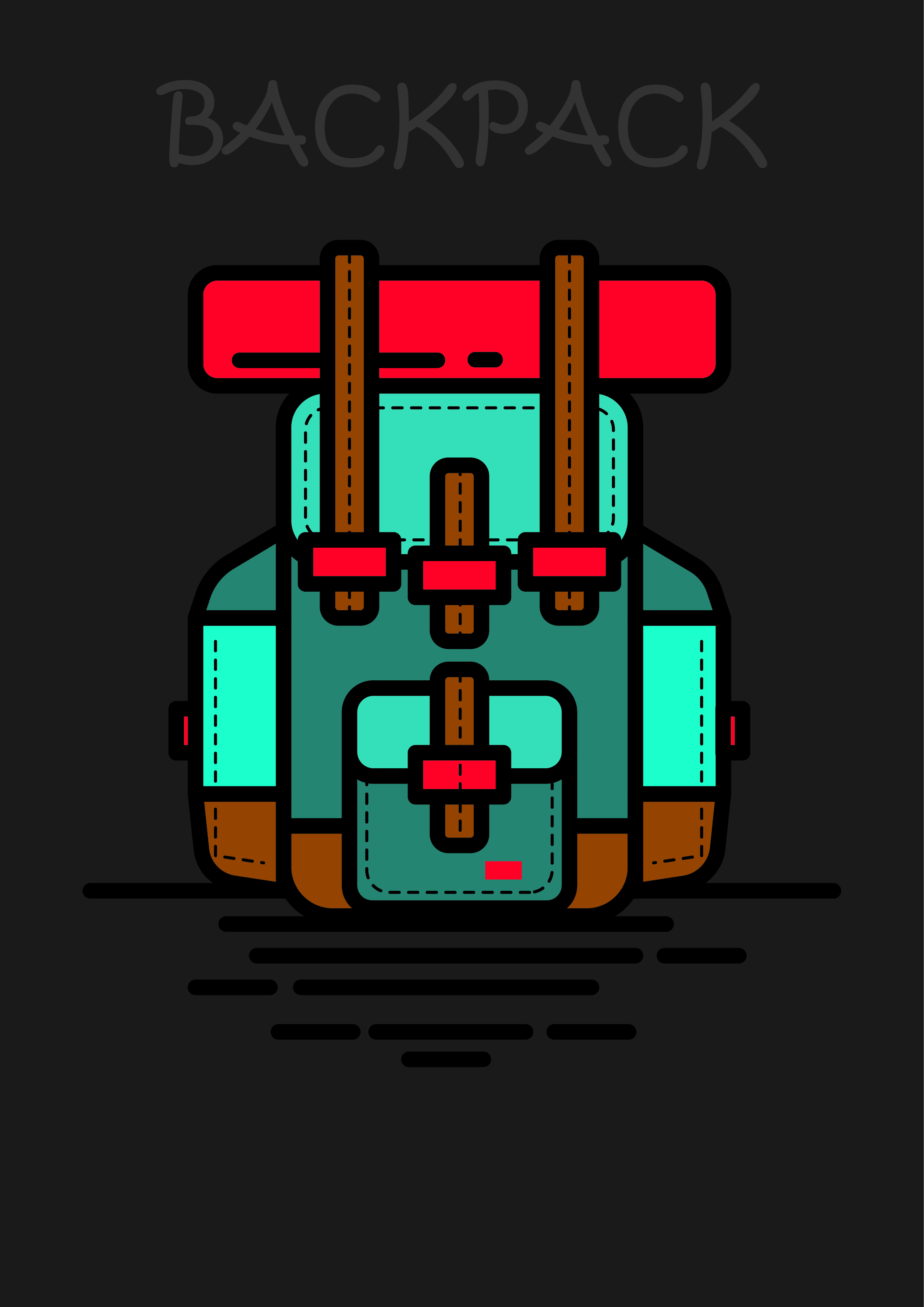 BACKPACK ICON VECTOR free download