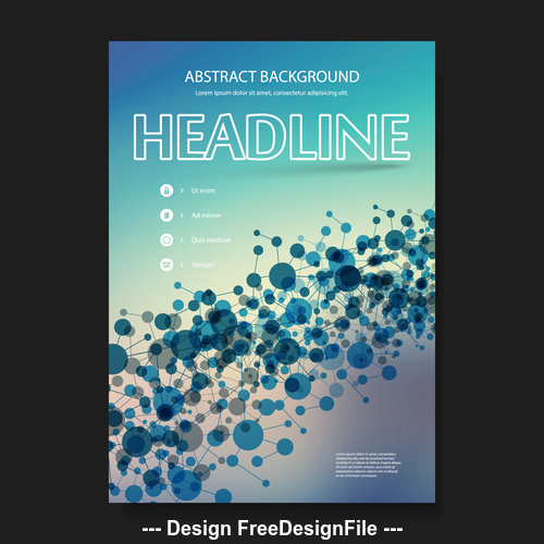 Abstract background flyer design template vector free download