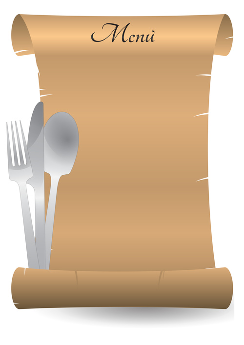 Scroll menu design vector free download