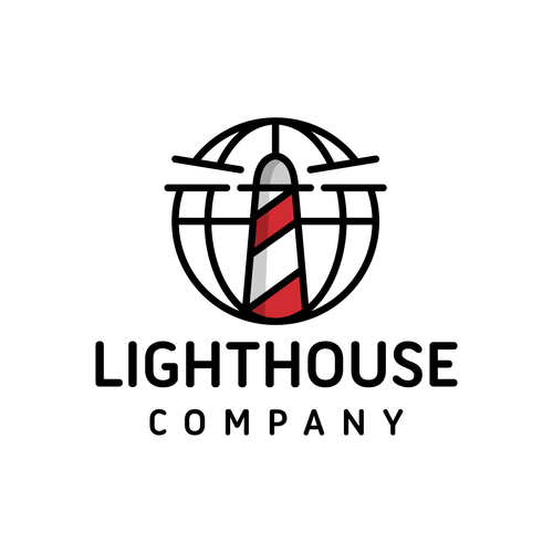 Lighthouse company logo vector free download