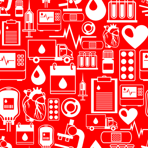 Red medical background vector free download