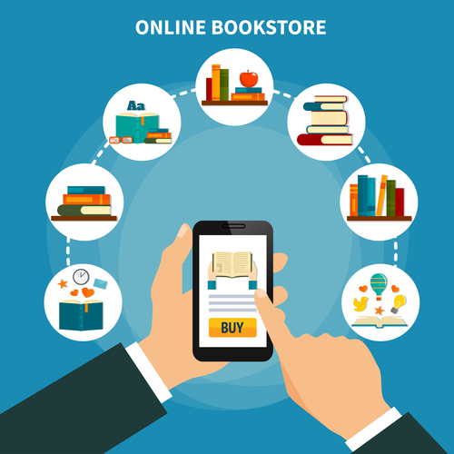 Online bookstore vector free download