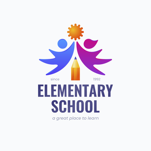 Elementary school logo vector free download