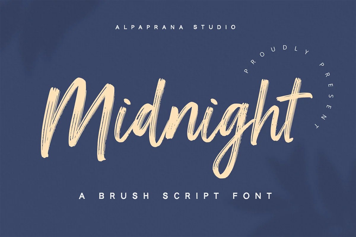 Midnight Brush Script Font Free Design Resources