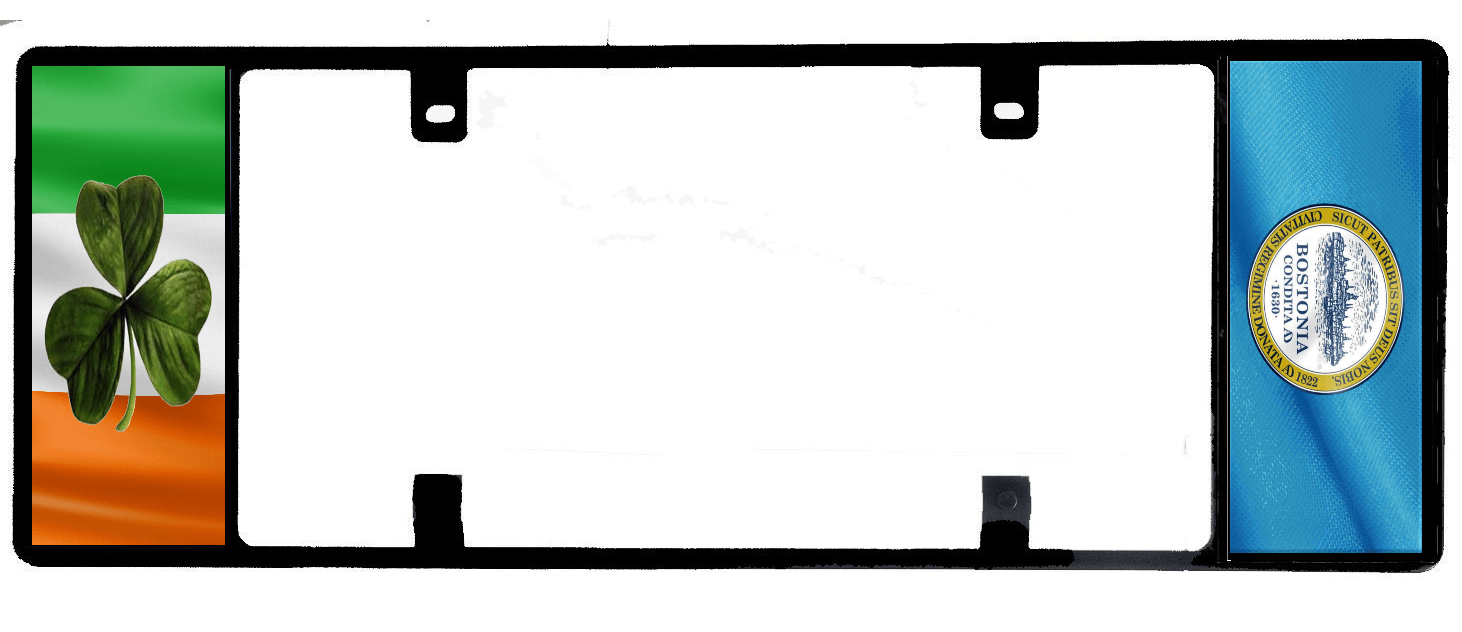 Irish Shamrock & Chicago Flag License Plate Frame Freedom Flag Frames