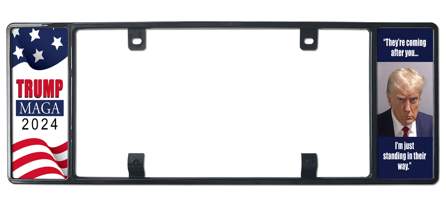Trump Mugshot License Plate Frame Freedom Flag Frames