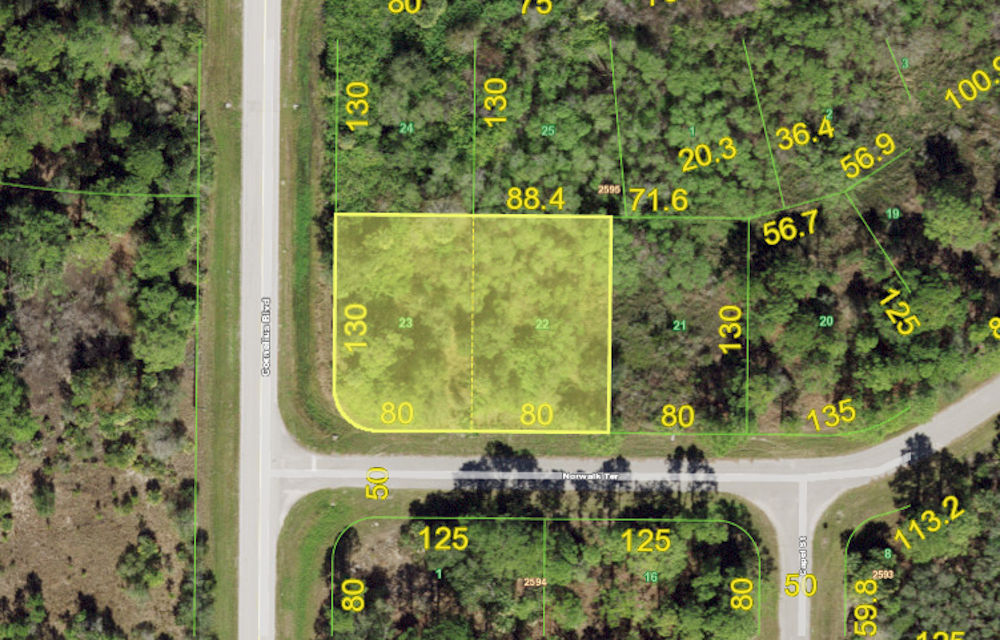 🌴 Port Charlotte, Florida 1452 Cornelius Blvd .46 Acre Corner Lot