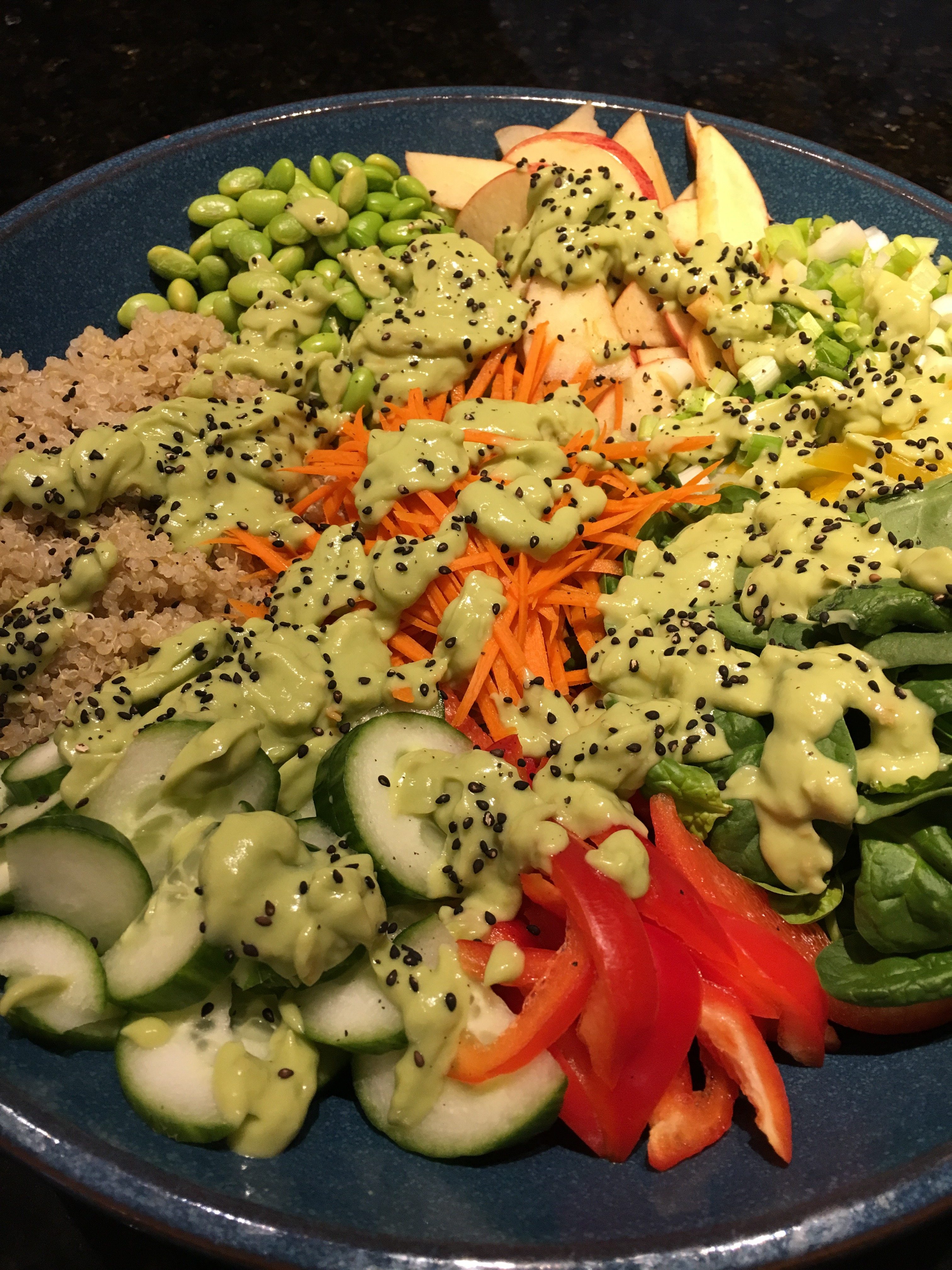 Date Night Buddha Bowl with Lemon Avocado Dressing