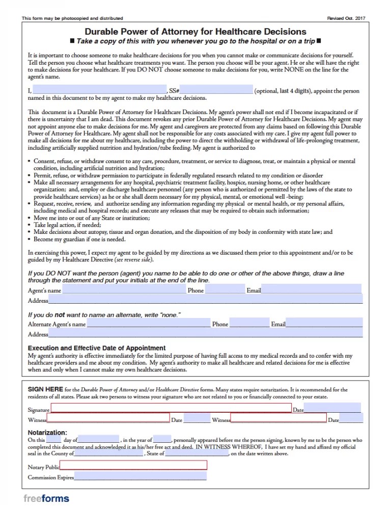 Free Missouri Advance Directive Form (Medical POA & Living Will) PDF