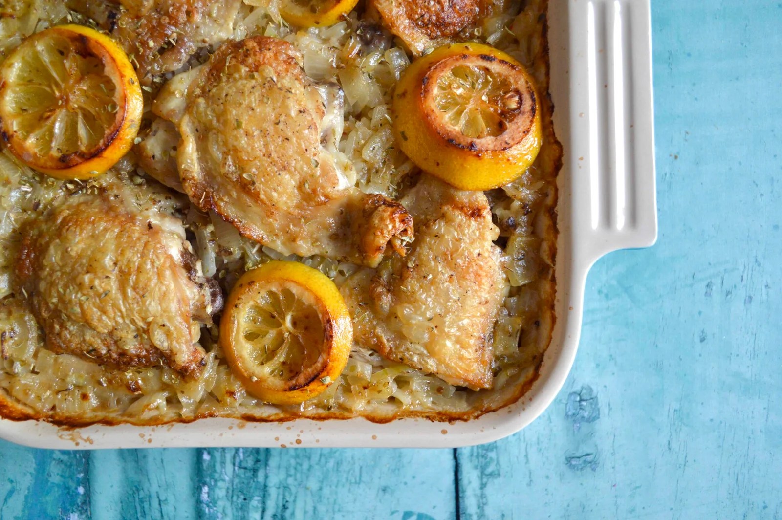 Lemon & Oregano Chicken Bake (Gluten Free, Dairy Free)