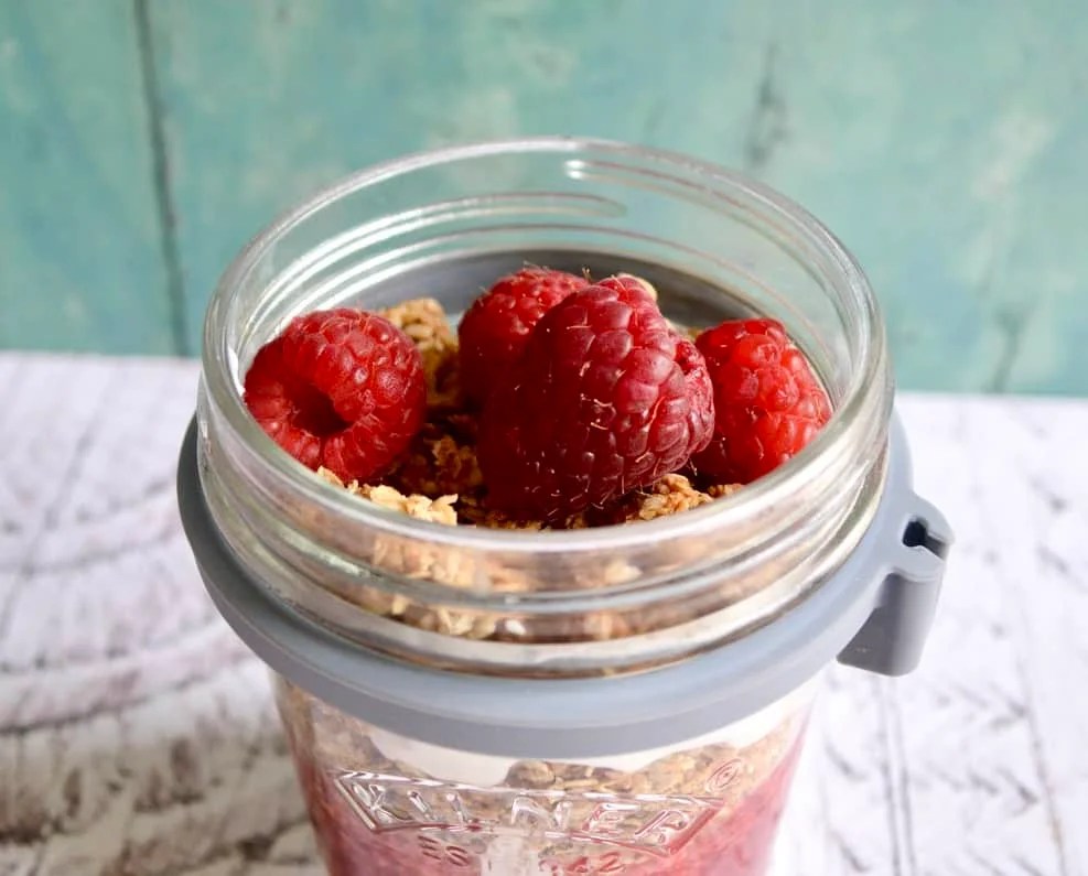 Raspberry Cinnamon Granola Pots (Gluten Free, Dairy Free)