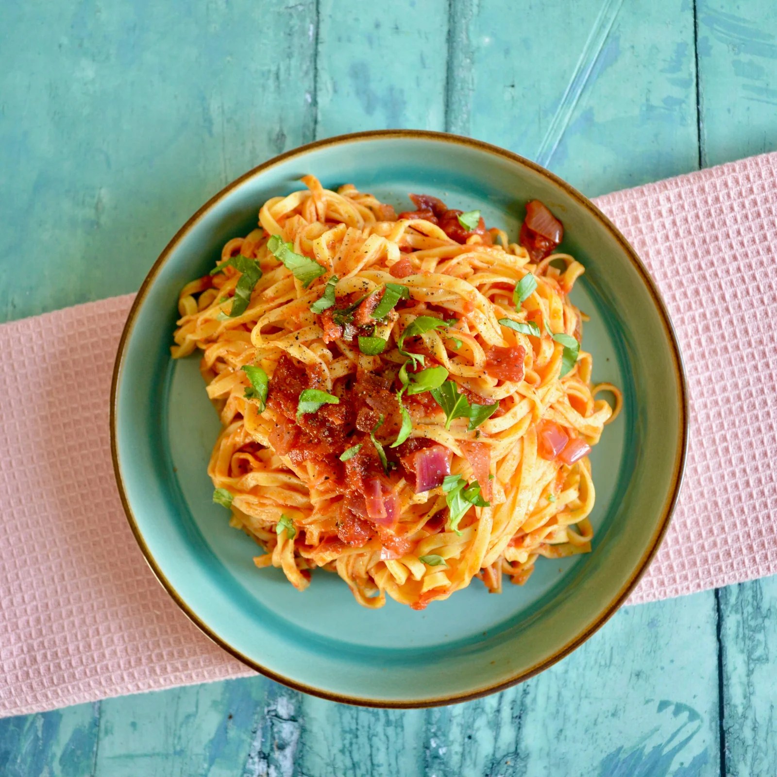 Tagliatelle Pomodoro (Gluten Free, Dairy Free)