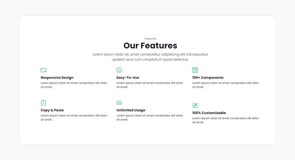 Bootstrap Features Page Block FreeFrontend.dev