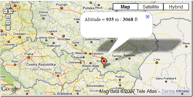Altitudes And Terrain Profiles In Google Maps