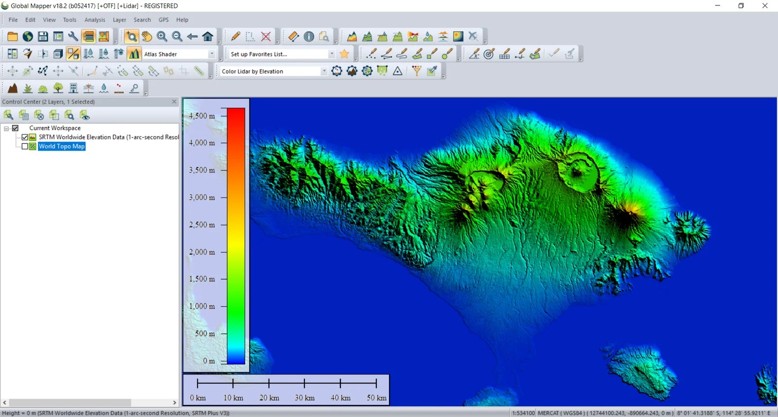 How to open Online Worldwide SRTM Elevation Data on Global Mapper | GIS ...