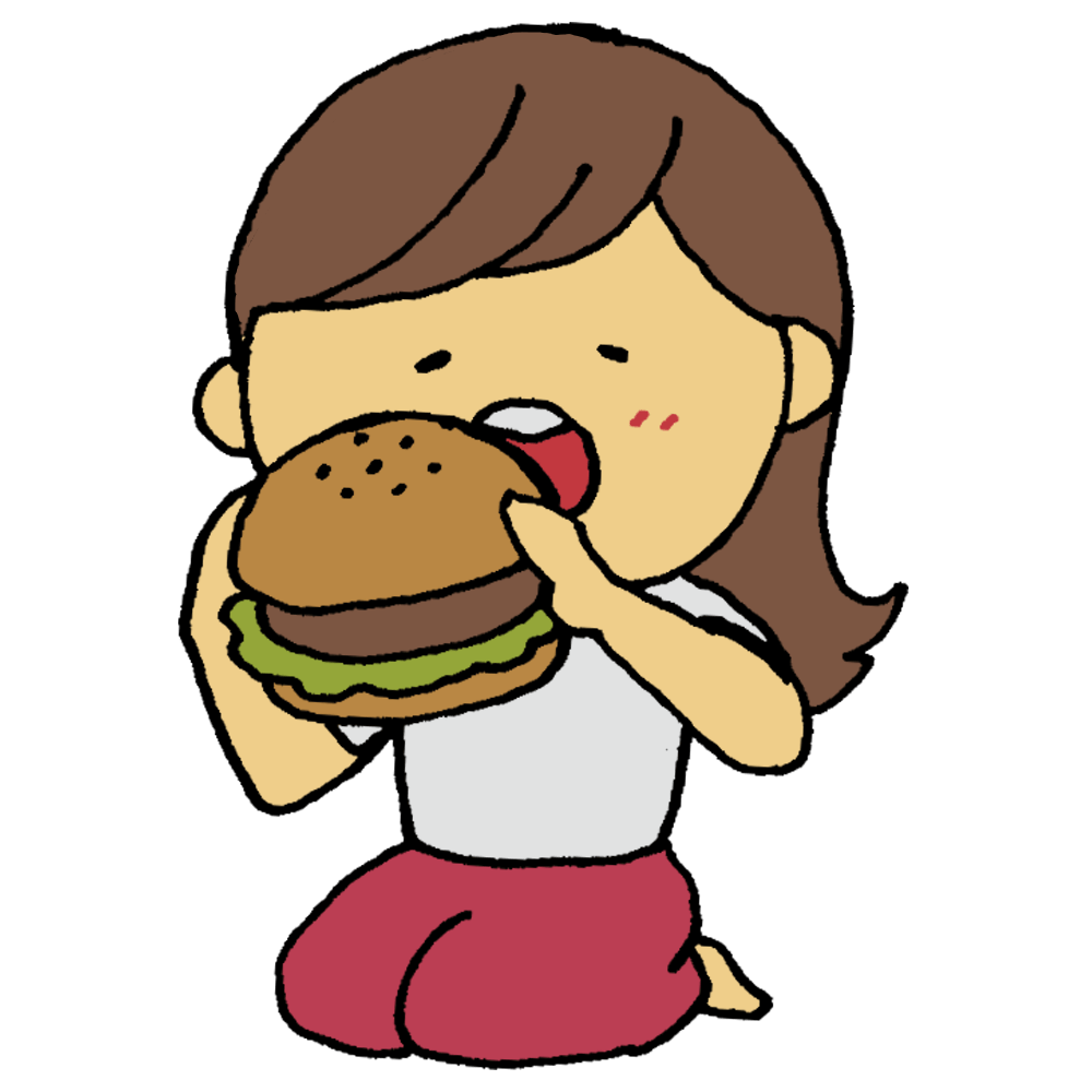 餅を食べる子供 イラスト素材 [ 4002788 ] - フォトライブラリー Photolibrary ハンバーガーを食べる女性のフリーイラスト | フリーイラスト・クラシック（フリクラ）