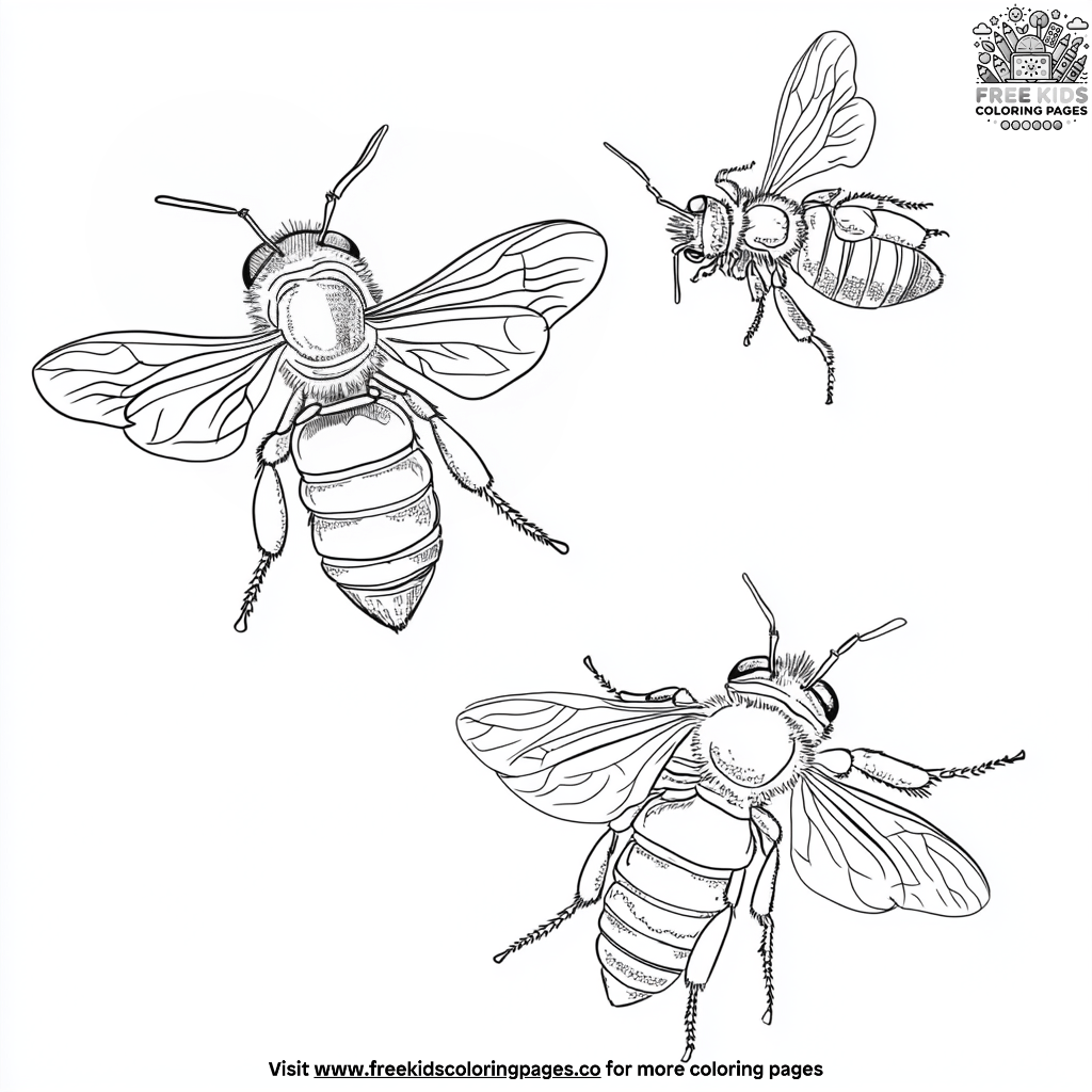 Busy Bees Coloring Pages
