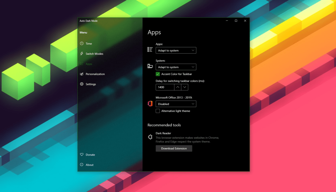 Скачать Auto Dark Mode для Windows
