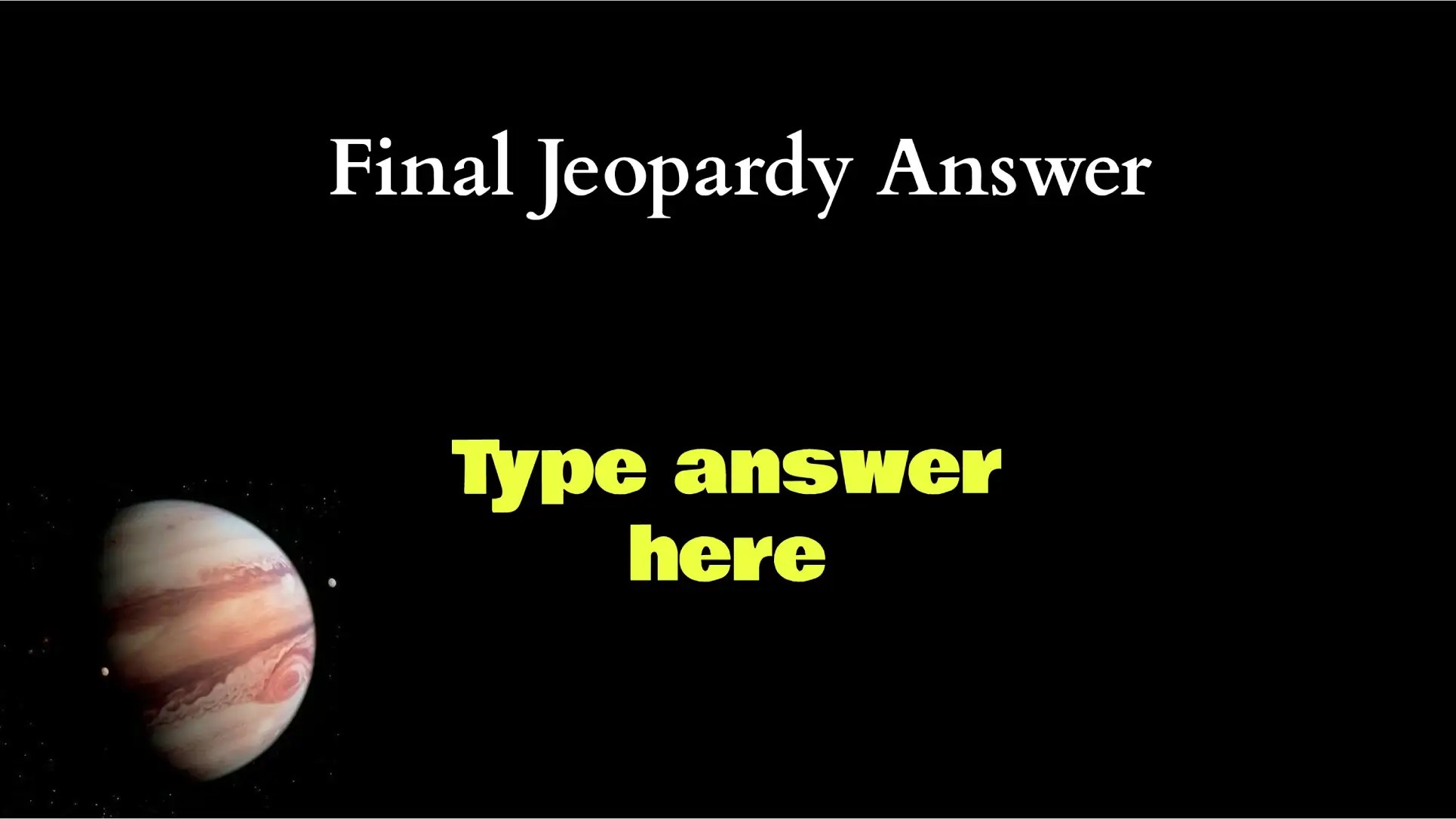 Jeopardy Topic 5 Template Compatible With Google Slides
