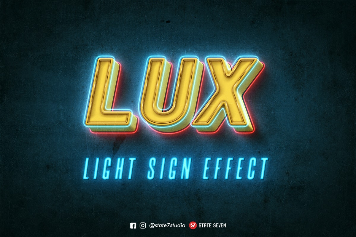 Free 3D Neon Text Effect Mockup FreeMockup