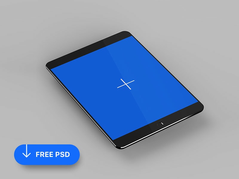 Free Isometric Ipad Mockup