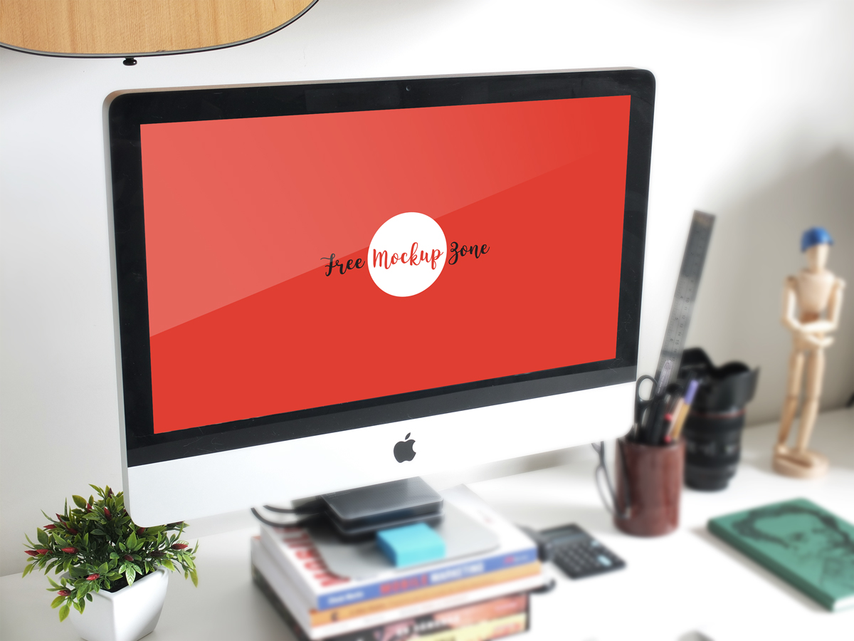Free iMac MockUp Psd TemplateFree Mockup Zone