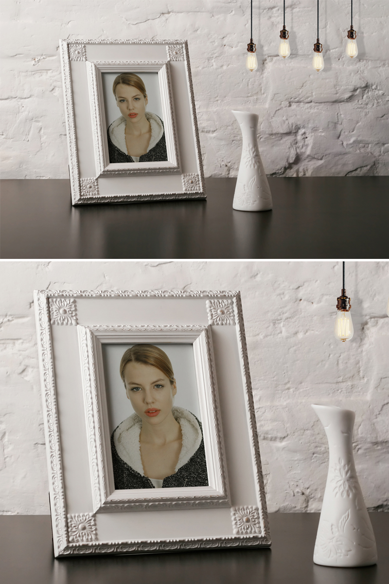Free Interior Photo Frame on Table PSD MockupFree Mockup Zone